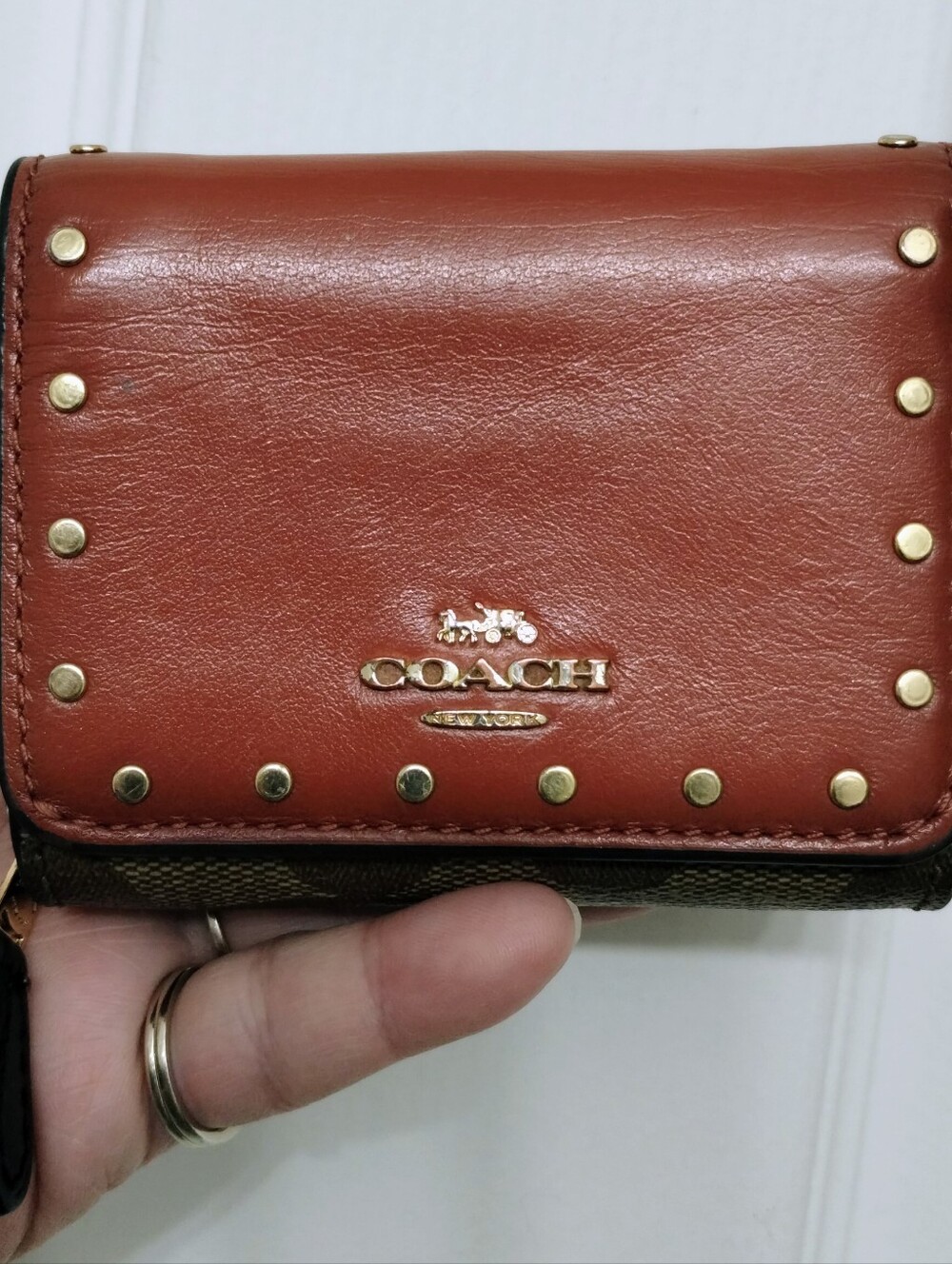 Coach Riveted Compact Wallet - Picture 2 of 8